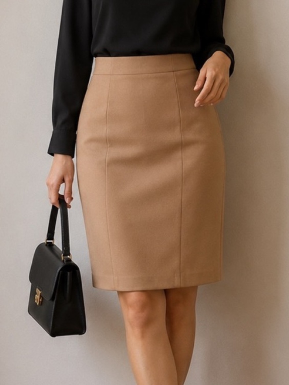 Ann Taylor Classic Camel Pencil Skirt - Tailored Workwear